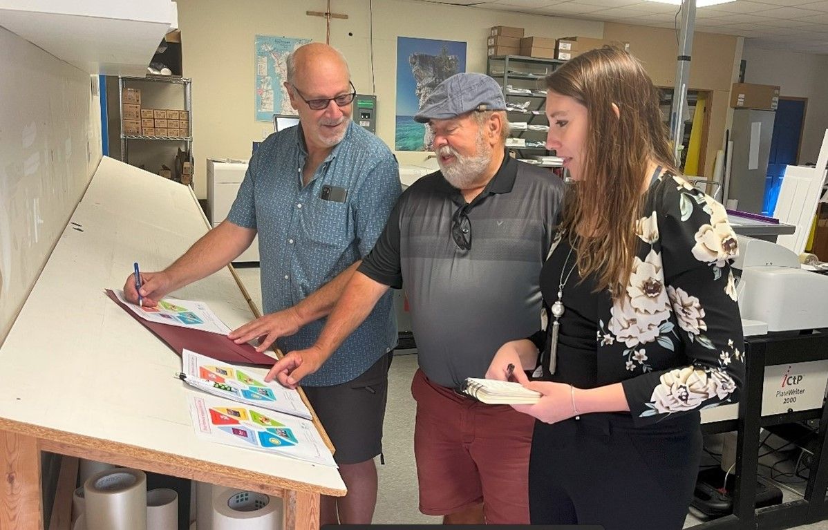 Bruce Peninsula Hospice staff, in collaboration with the Tobermory Press, create informational hospice packages for clients and their families.